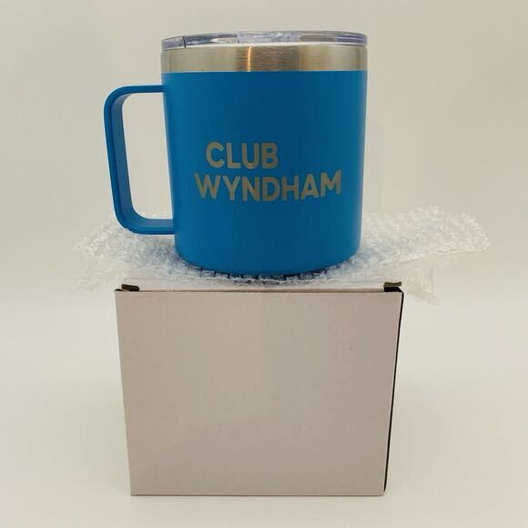 NEW Stainless Steel Insulated Coffee Mug with Lid Handle Club Wyndham Travel Cup - Picture 7 of 9